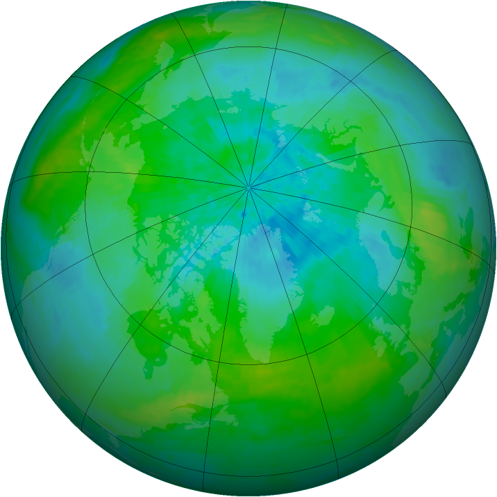 Arctic ozone map for 05 September 2003